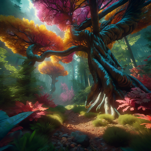 colorful forest perfect composition beautiful detailed intricate insanely detailed octane render 692403871