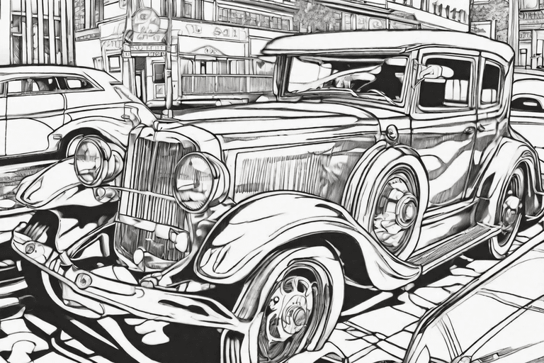 coloring page car